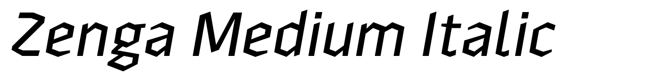 Zenga Medium Italic